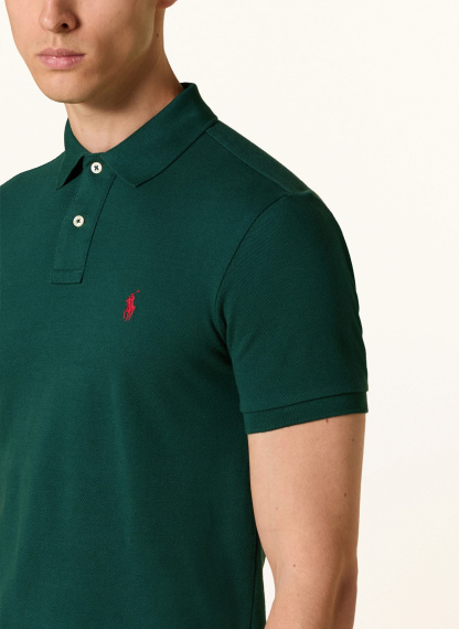 POLO RALPH LAUREN Piqué-Poloshirt Slim Fit – DUNKELGRÜN