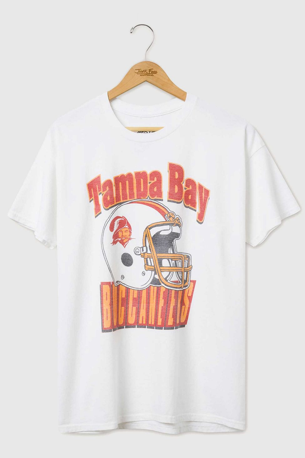 Junk Food NFL Throwback Helmet Flea Market Tee - Tampa Bay Buccaneers