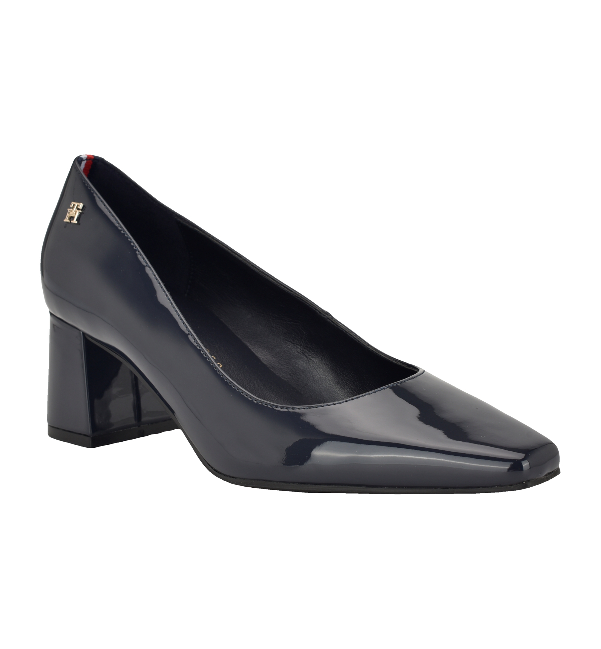 Tommy Hilfiger Women's Opheili Classic Block Heel Pumps - Dark Blue Patent