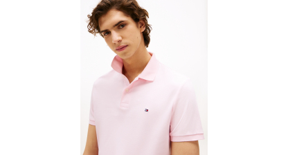 Tommy Hilfiger Men's Regular-Fit Smooth Touch Liquid Cotton Polo Shirts - Pink Lily