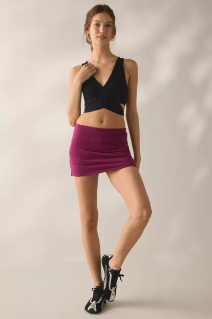 Out From Under Bec Ballet Wrap Tank Top - Black