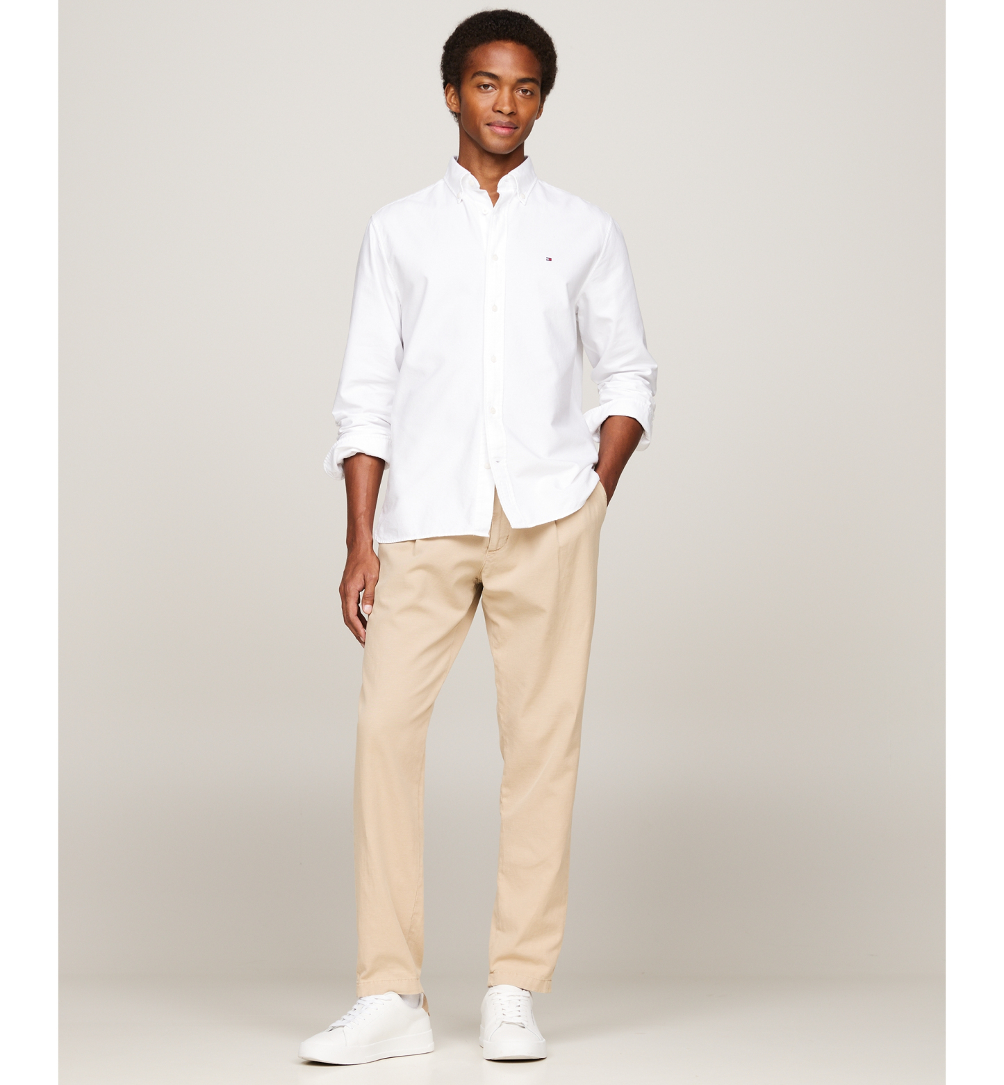 Tommy Hilfiger Men's Heritage Regular-Fit Oxford Shirt - Optic White