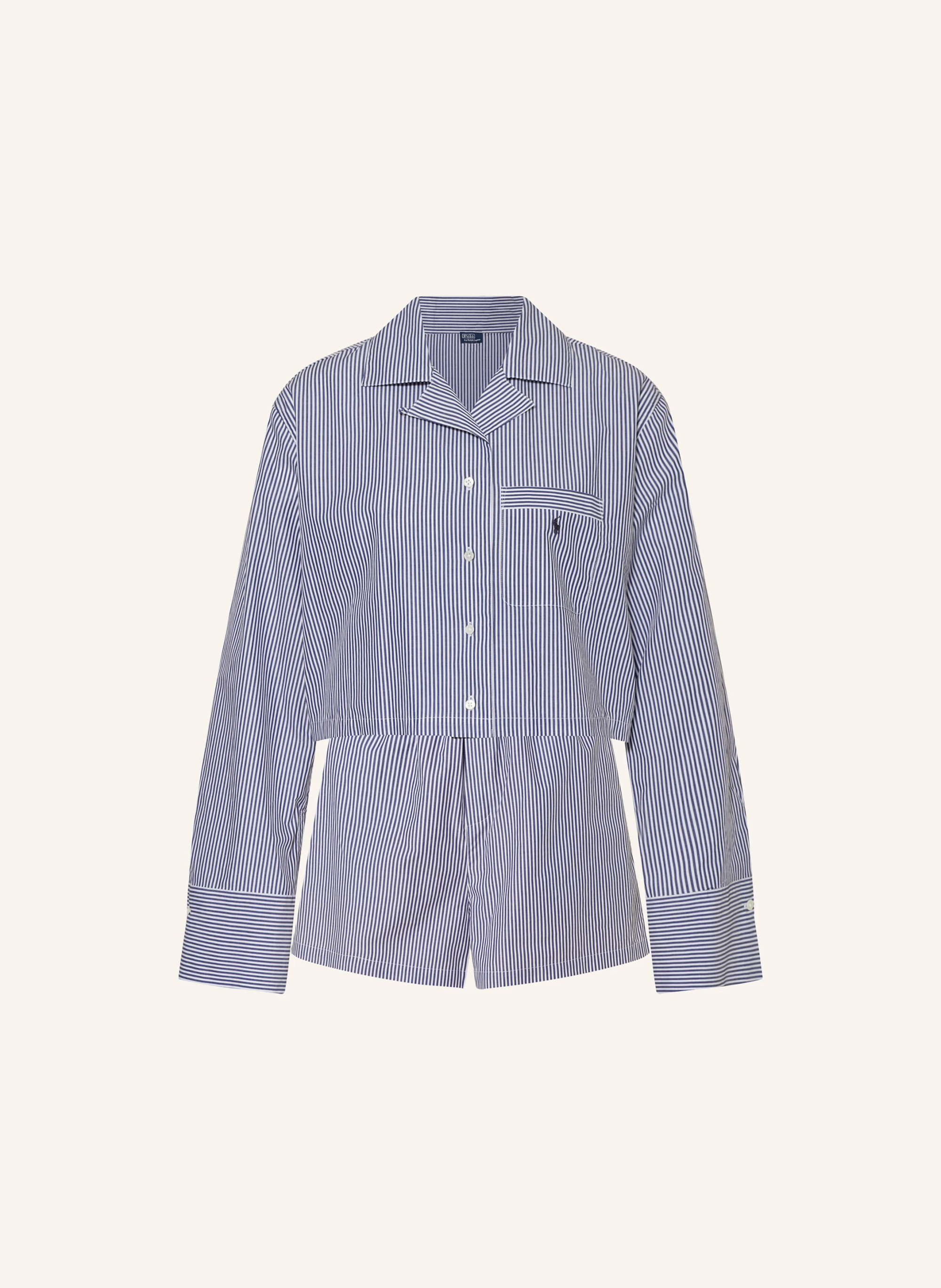 POLO RALPH LAUREN Schlafanzug – WEISS / DUNKELBLAU