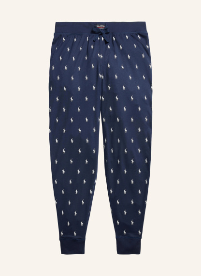 POLO RALPH LAUREN Lounge-Hose – DUNKELBLAU / WEISS