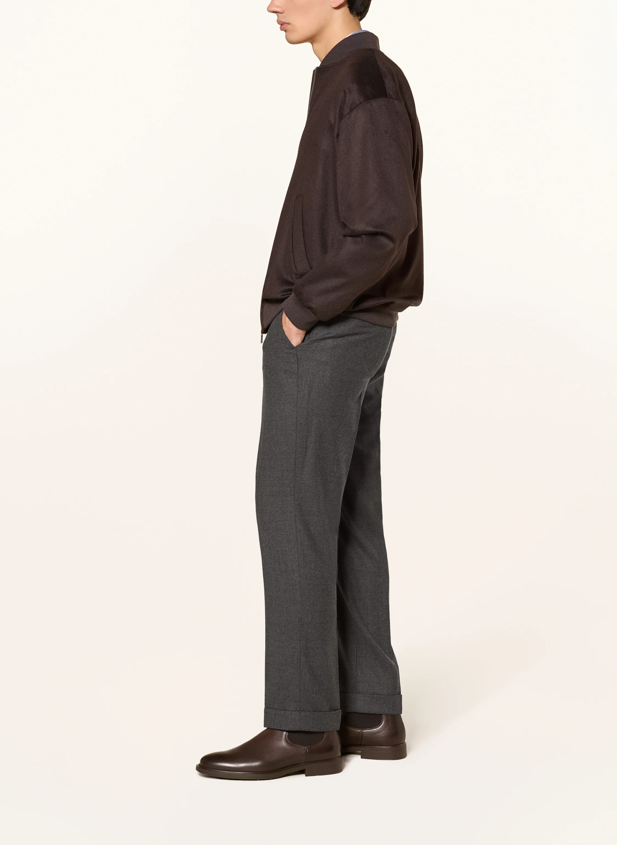 POLO RALPH LAUREN Flanellhose Regular Fit – GRAU