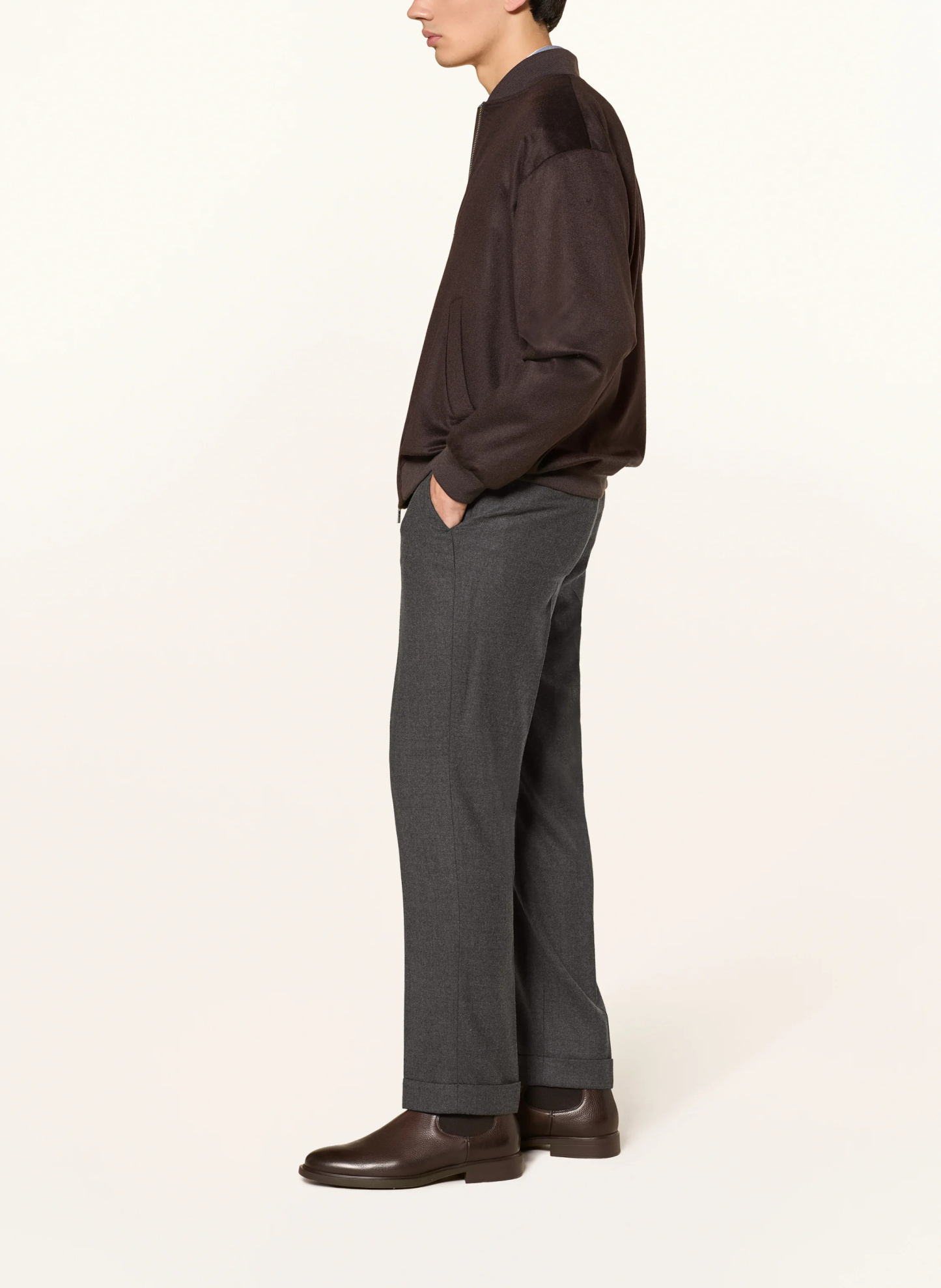 POLO RALPH LAUREN Flanellhose Regular Fit – GRAU