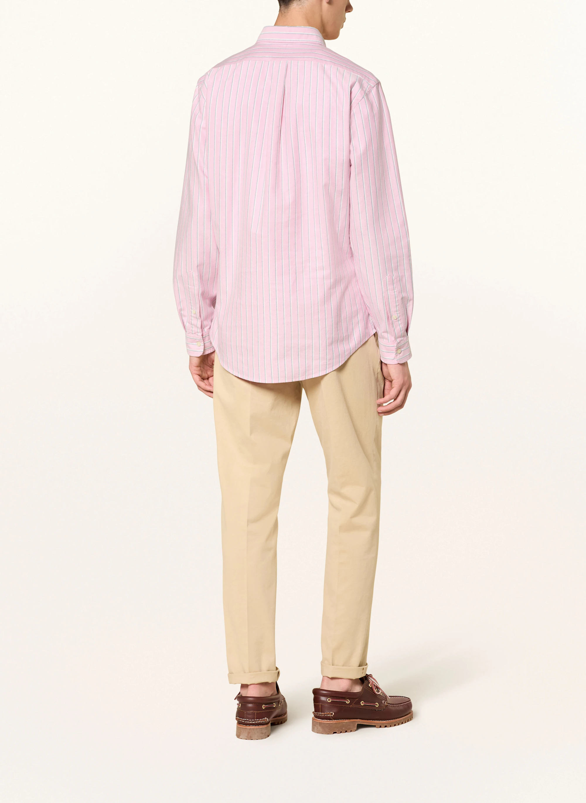 POLO RALPH LAUREN Oxfordhemd Custom Fit – PINK / WEISS / DUNKELBLAU