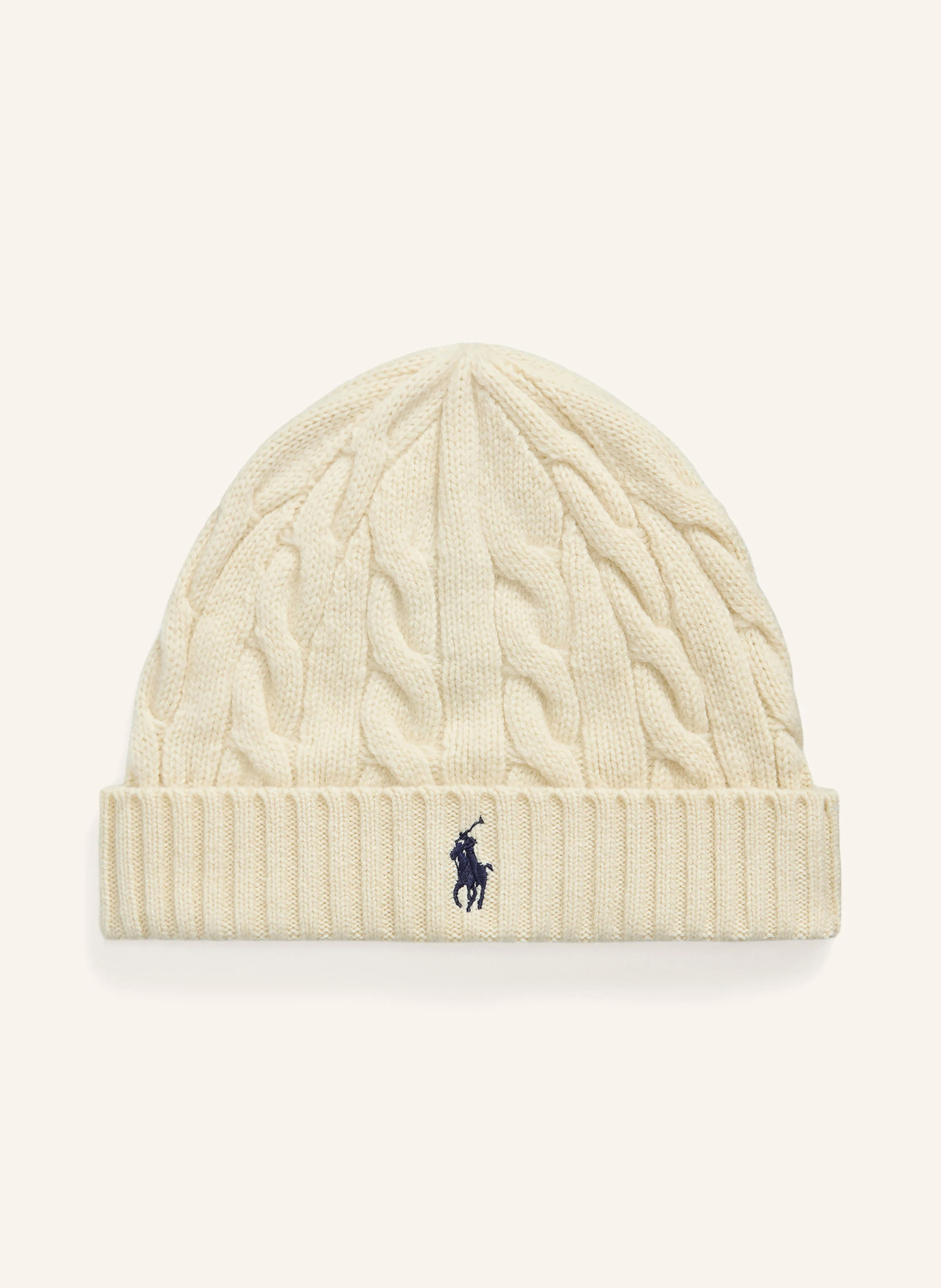 POLO RALPH LAUREN Mütze – ECRU / DUNKELBLAU