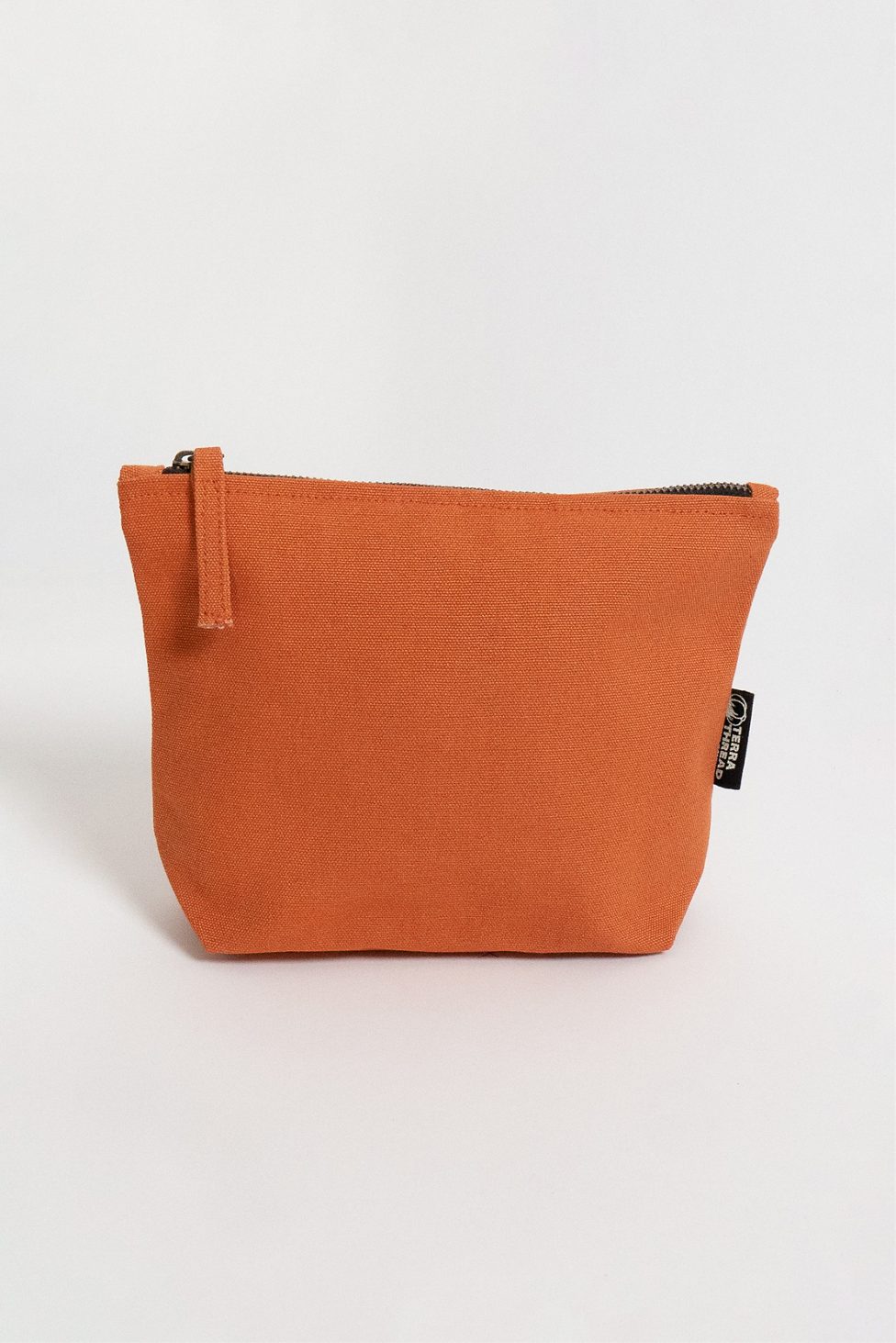 Terra Thread Organic Cotton Canvas Zippered Pouch - Orange