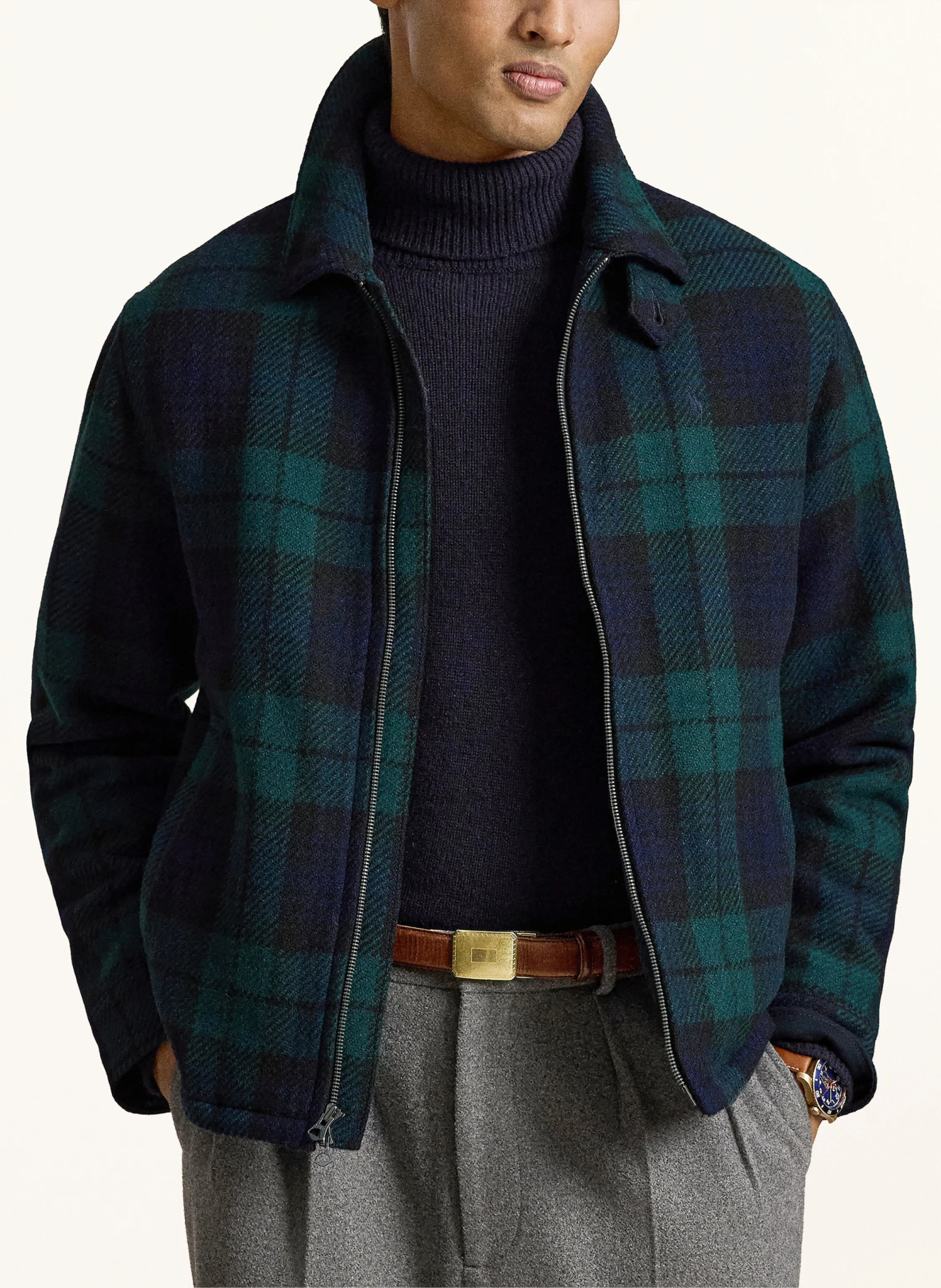 POLO RALPH LAUREN Jacke – SCHWARZ / DUNKELGRÜN / DUNKELBLAU