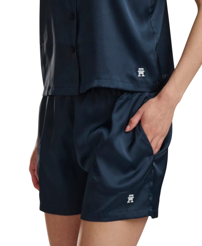 Tommy Hilfiger Women's V-Neck Camisole Top and Boxer Shorts, 2-Piece Set - Sky Captain