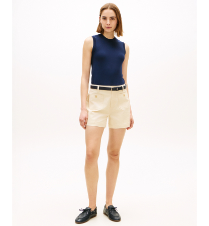 Tommy Hilfiger Women's Twill Patch Pocket Shorts - Country Ivory