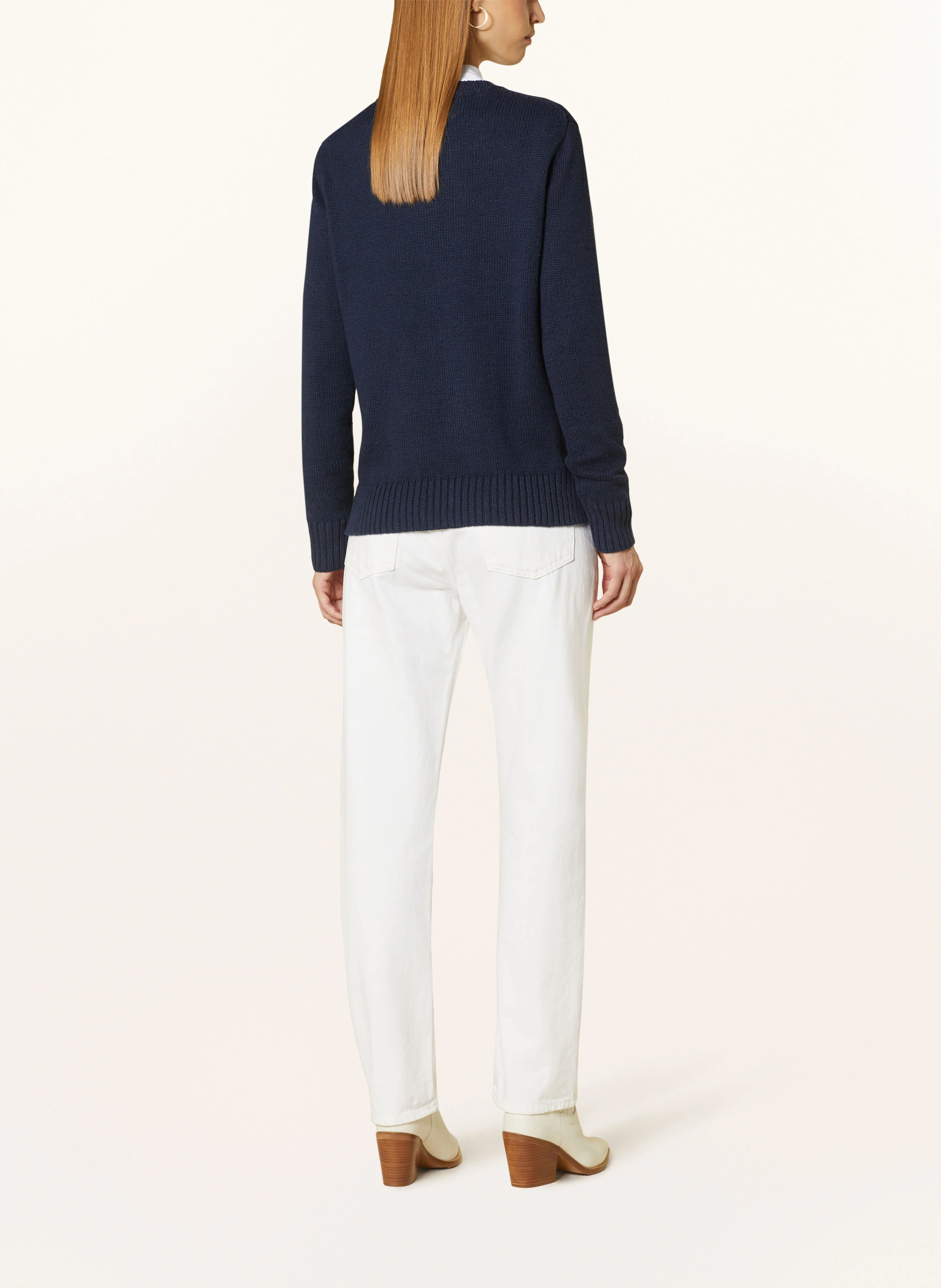 POLO RALPH LAUREN Pullover mit Leinen – DUNKELBLAU