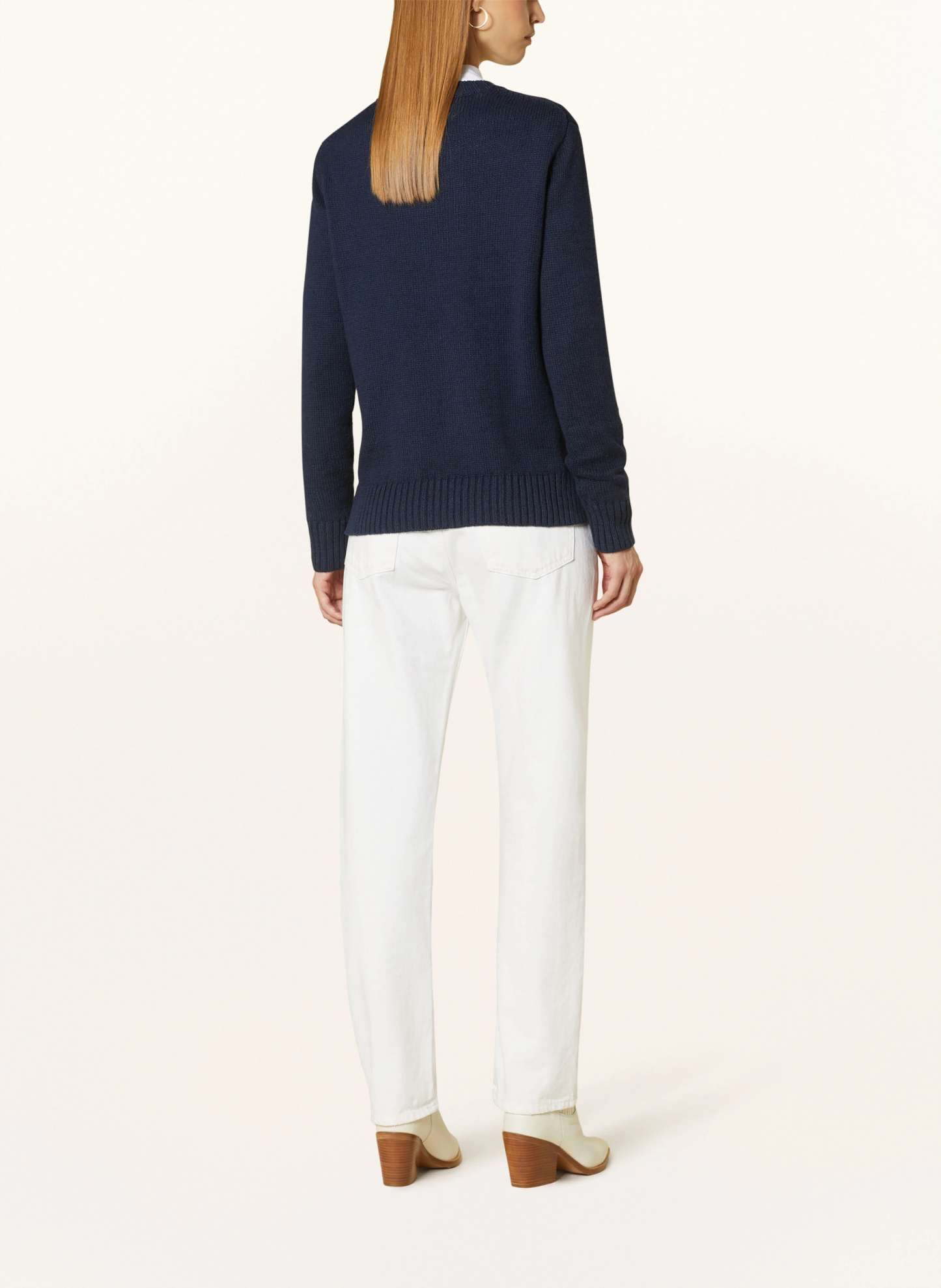 POLO RALPH LAUREN Pullover mit Leinen – DUNKELBLAU
