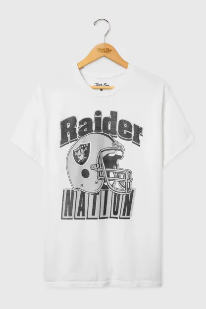 Junk Food NFL Throwback Helmet Flea Market Tee - Las Vegas Raiders