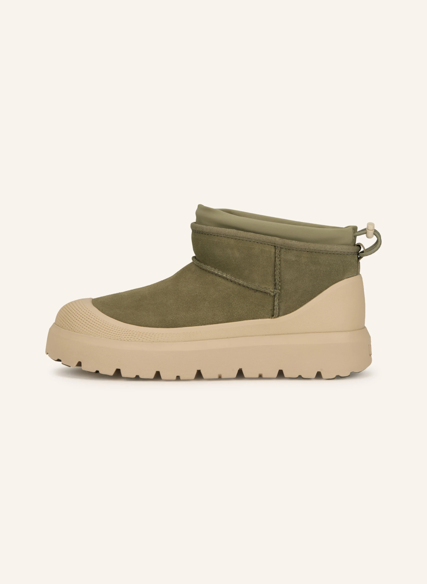 UGG Plateau-Boots CLASSIC ULTRA MINI WEATHER HYBRID – OLIV / BEIGE