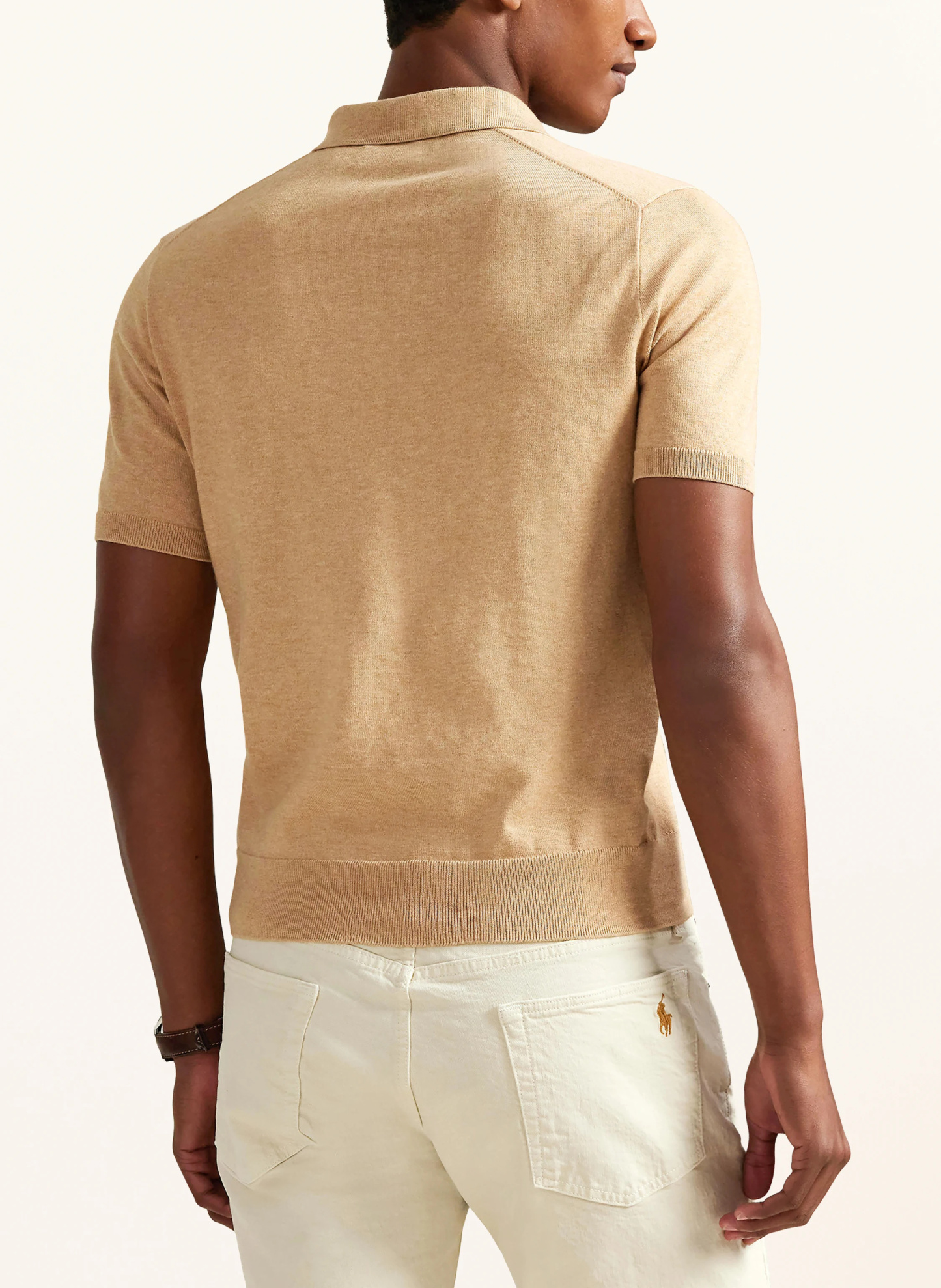 POLO RALPH LAUREN Strick-Poloshirt – BEIGE / BRAUN