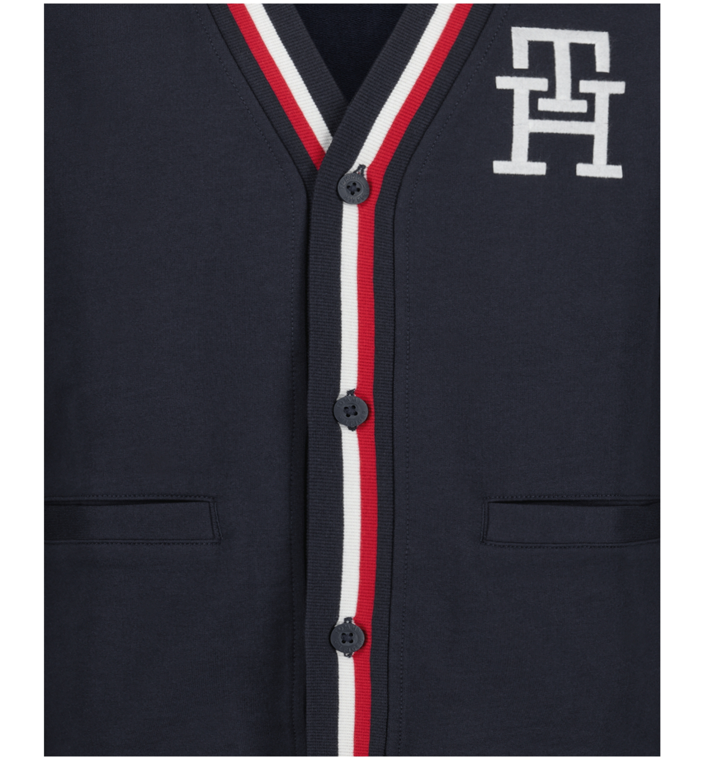 Tommy Hilfiger Boys' 8-20 Minimal V-Neck Cardigan - Navy Blazer