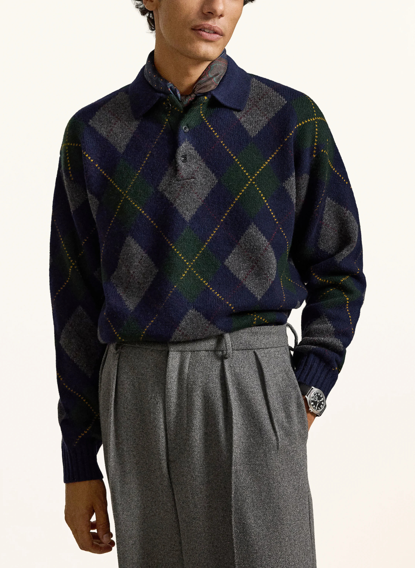 POLO RALPH LAUREN Pullover – DUNKELBLAU / GRAU / GRÜN