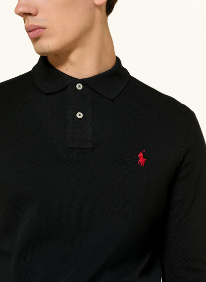 POLO RALPH LAUREN Piqué-Poloshirt Custom Slim Fit – SCHWARZ
