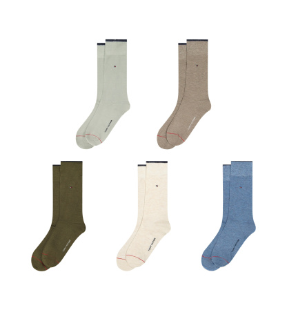 Tommy Hilfiger Men's Dress Socks, 5-Pack - Assorted Multi
