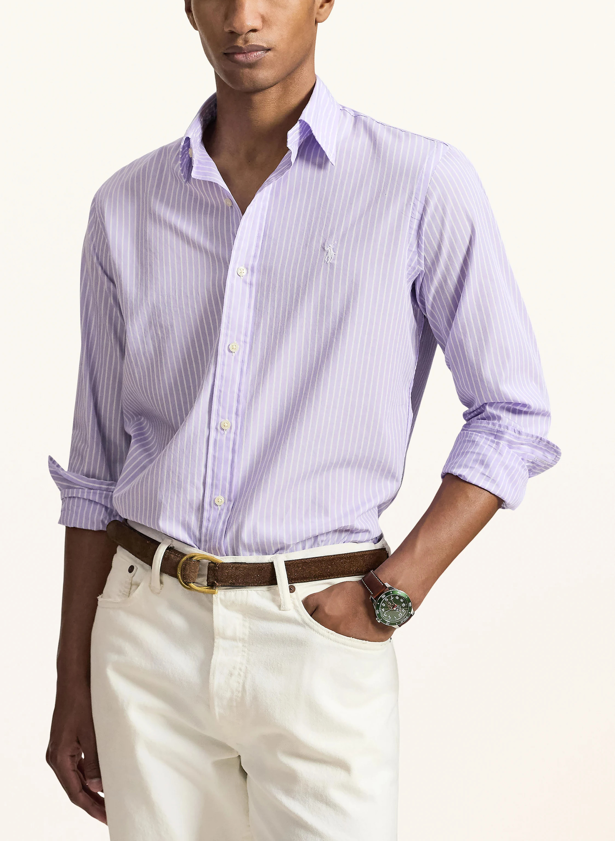 POLO RALPH LAUREN Hemd Custom Fit – LILA / WEISS (1)