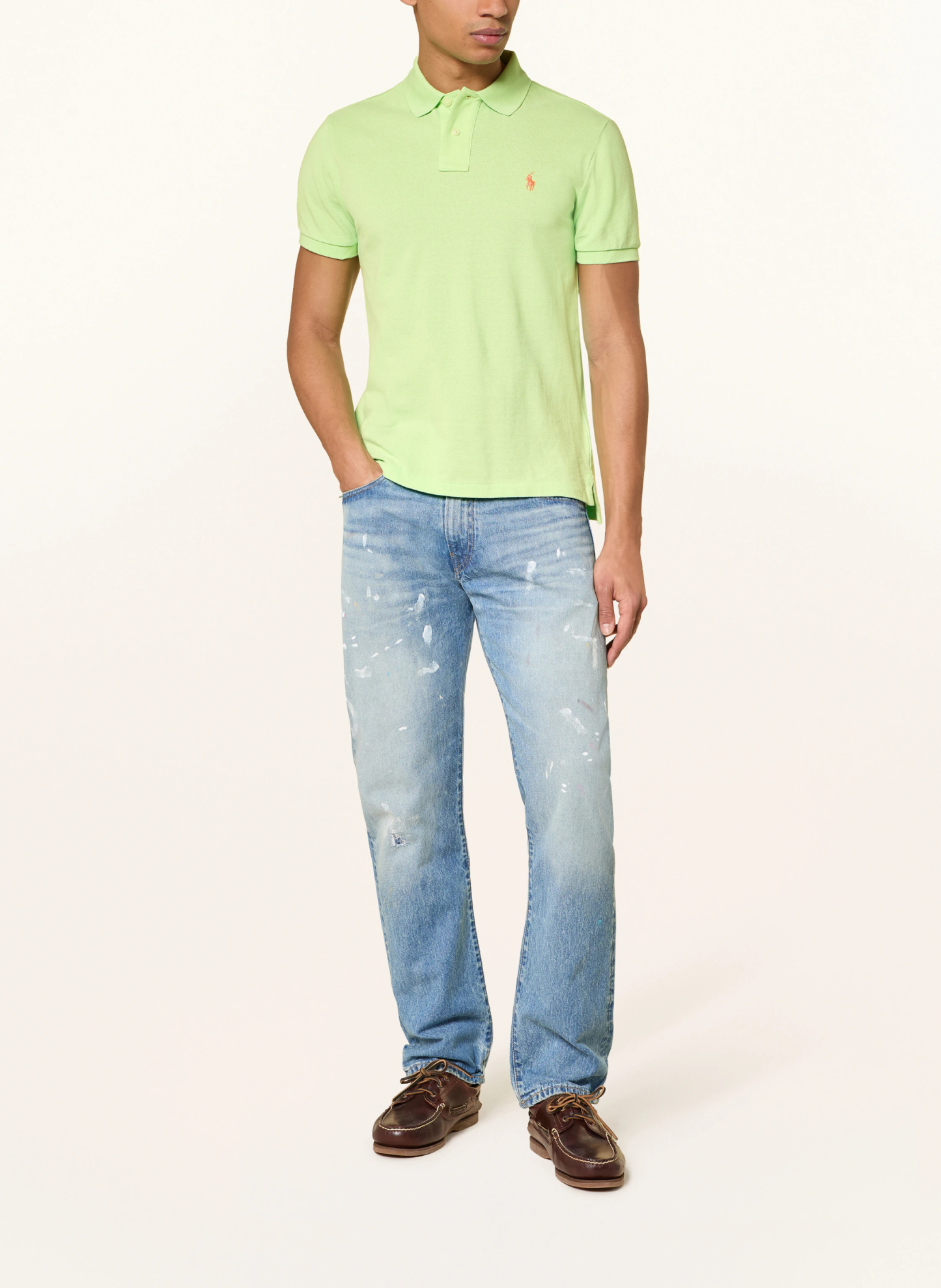 POLO RALPH LAUREN Piqué-Poloshirt Custom Slim Fit – NEONGRÜN