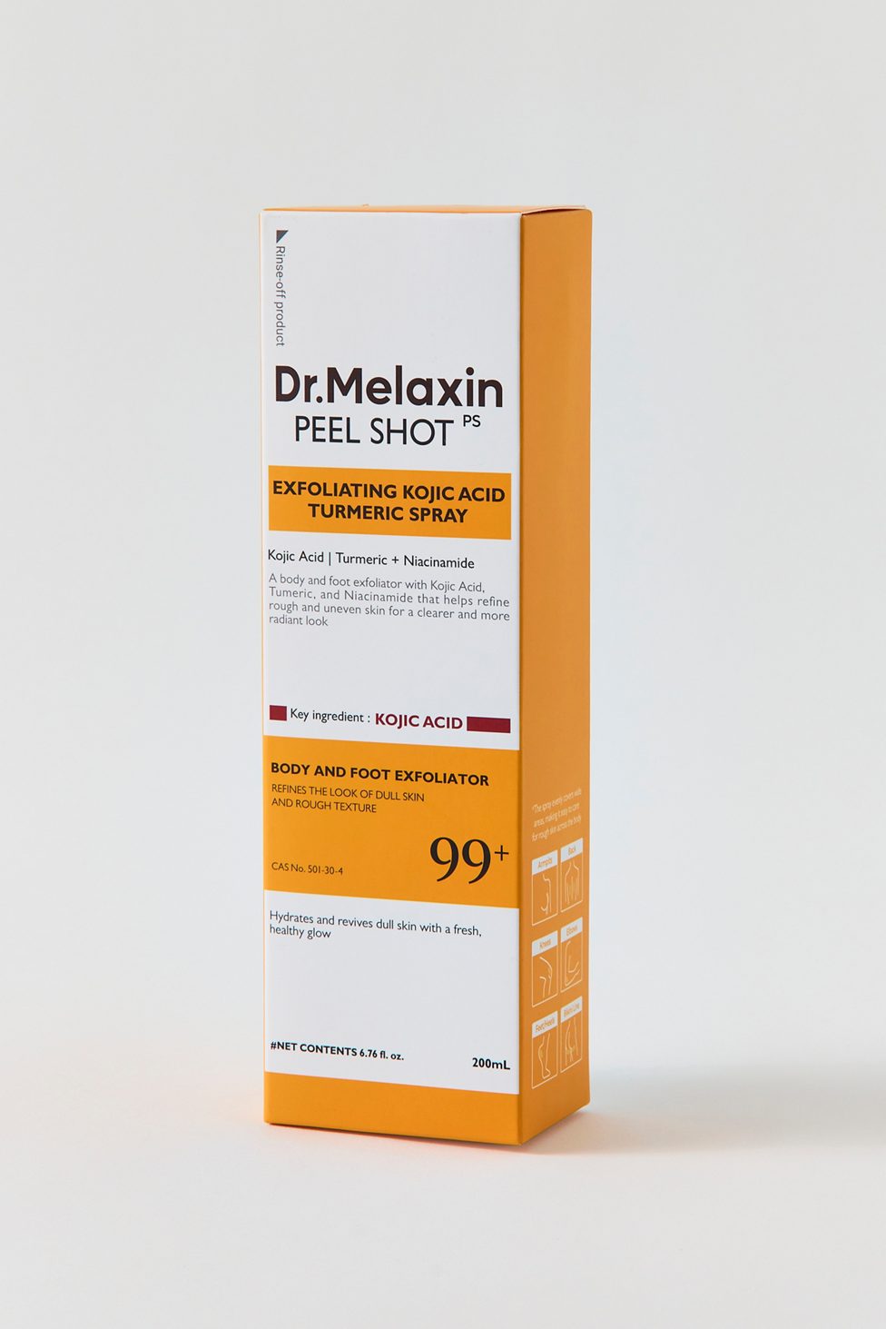 Dr. Melaxin Peel Shot Keratin Care Kojic Acid Turmeric Body & Foot Exfoliating Spray - Assorted