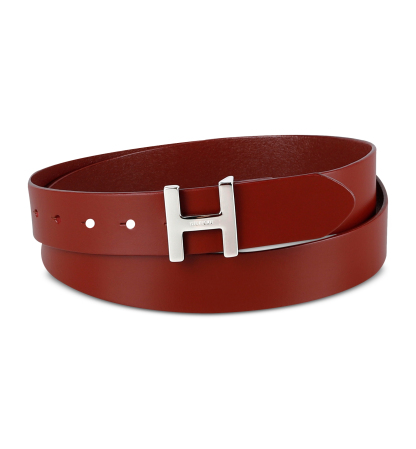 Tommy Hilfiger Women's H Monogram Buckle Belt - Red