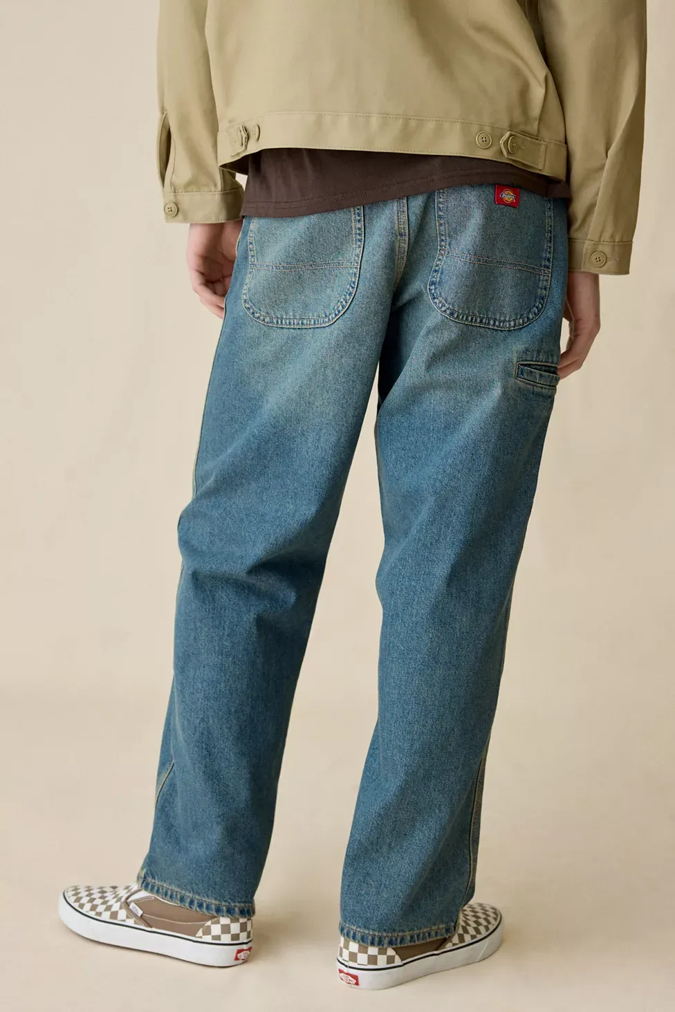 Dickies 958 Baggy Tapered Fit Work Jeans - Khaki Tinted Blue