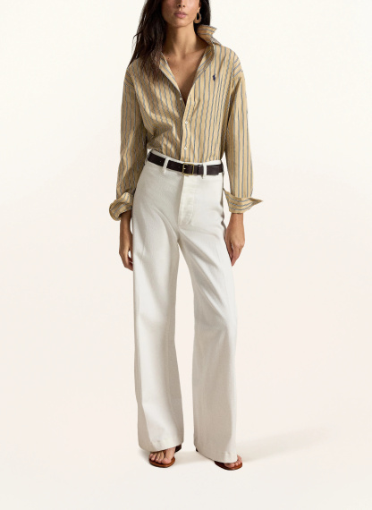 POLO RALPH LAUREN Hemdbluse – BEIGE / WEISS