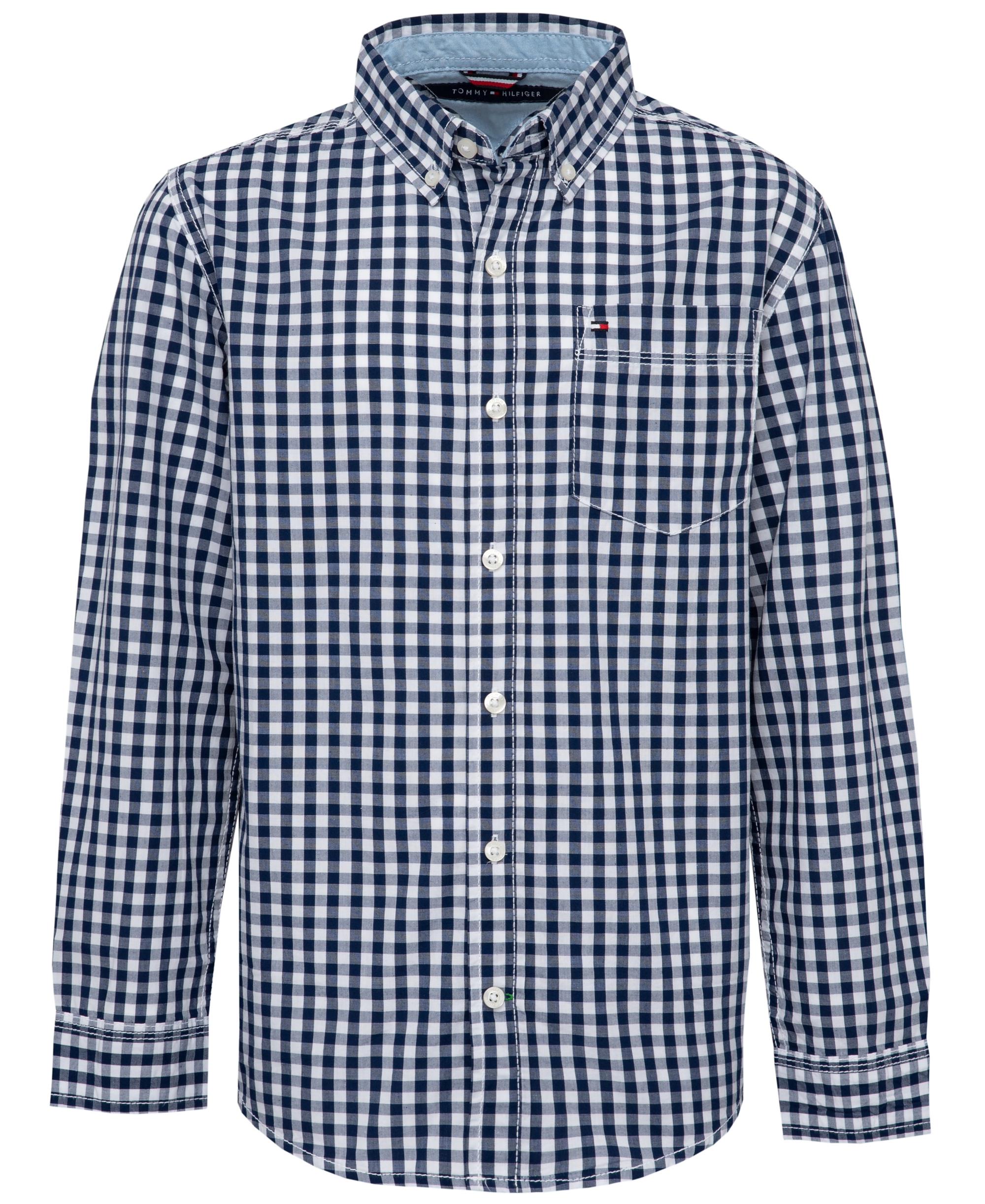 Tommy Hilfiger Boys' 8-20 Baxter Gingham Button-Down Shirt - Flag Blue