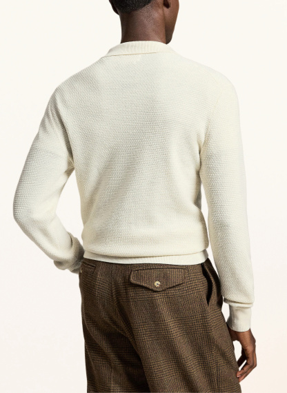 POLO RALPH LAUREN Strick-Poloshirt – CREME