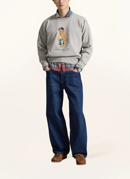 POLO RALPH LAUREN Sweatshirt – HELLGRAU / HELLBRAUN / BLAU