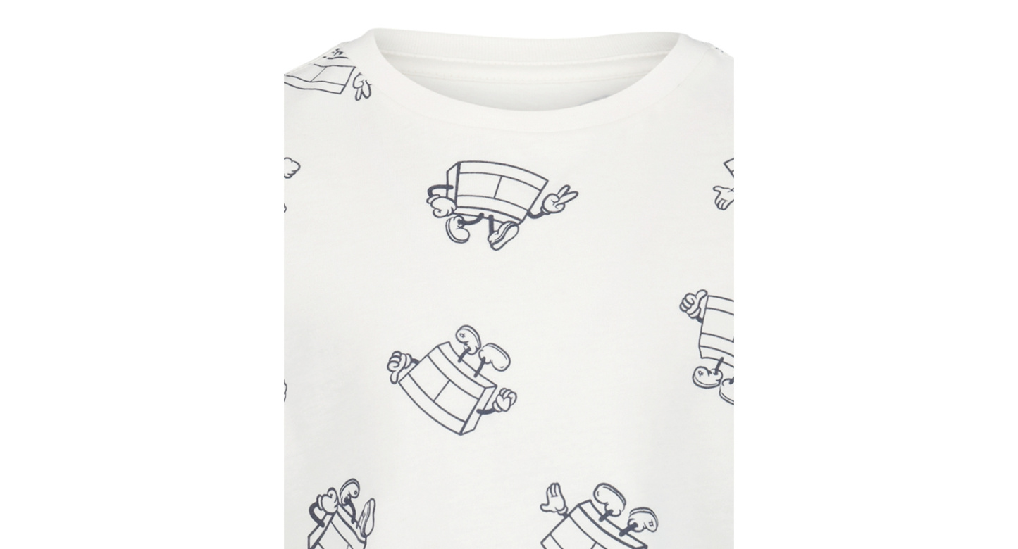 Tommy Hilfiger Boys' 2T-7 Allover Mascot Print T-Shirt - White