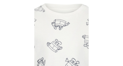 Tommy Hilfiger Boys' 2T-7 Allover Mascot Print T-Shirt - White