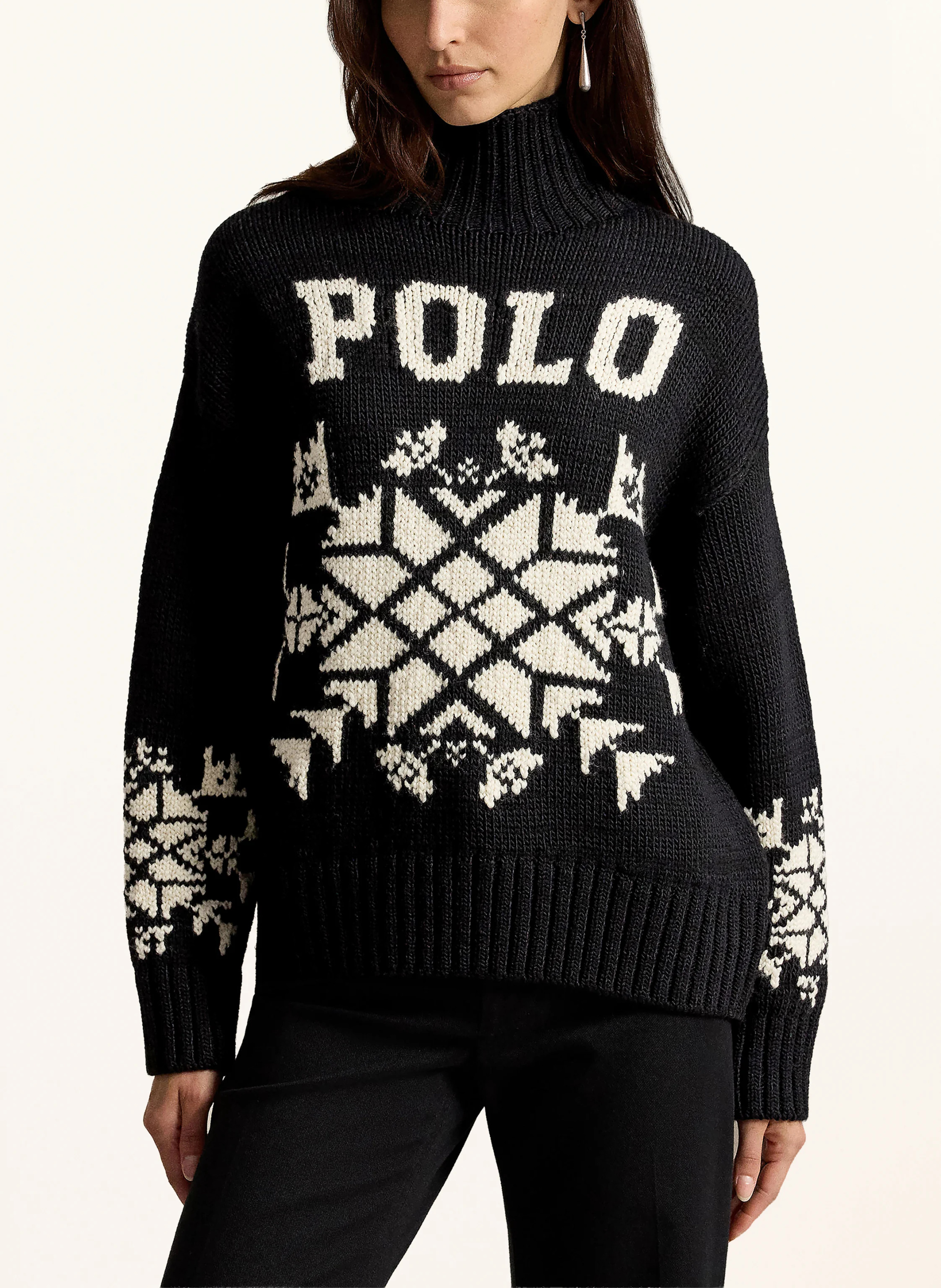 POLO RALPH LAUREN Pullover – SCHWARZ / WEISS