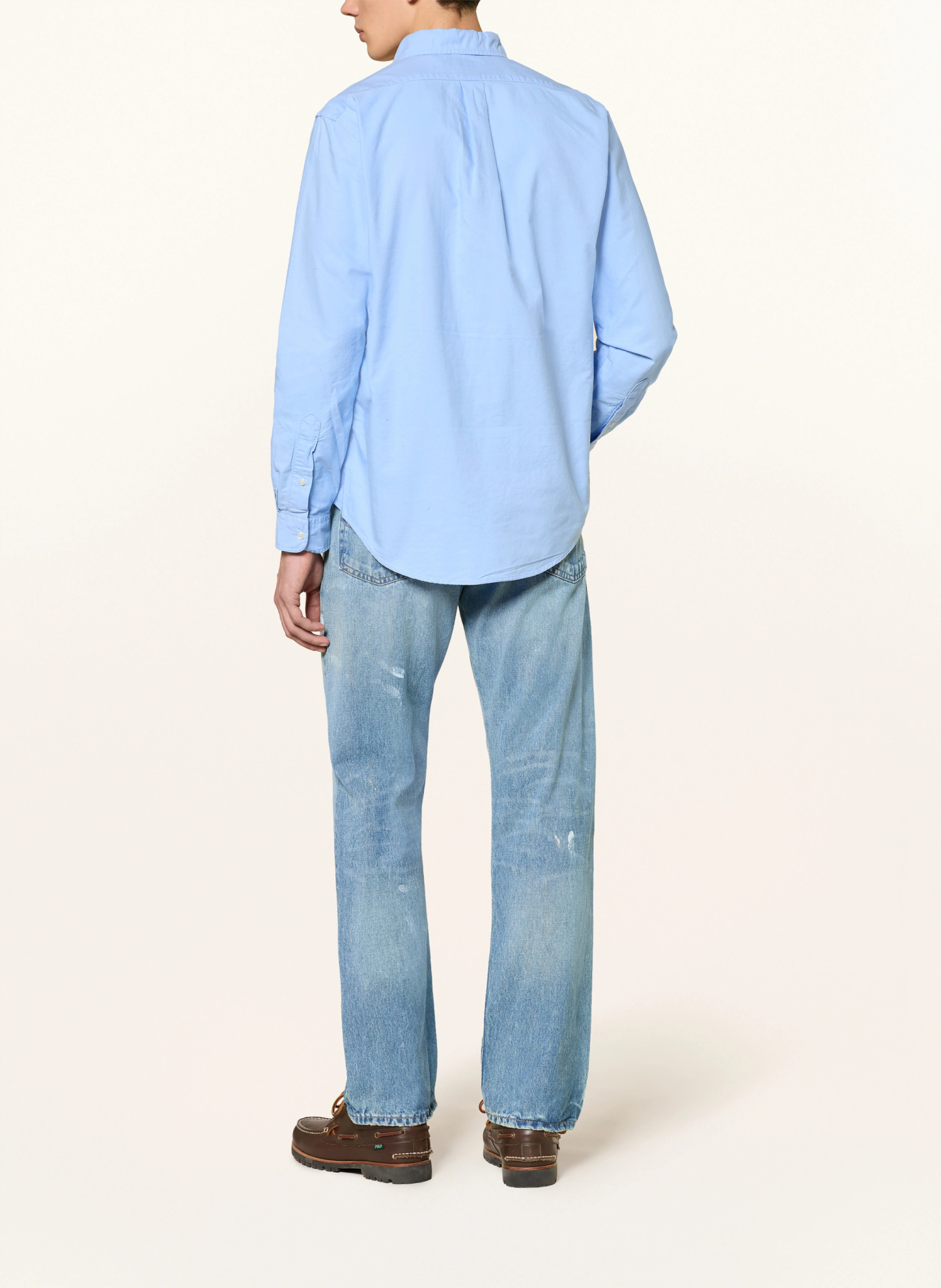 POLO RALPH LAUREN Oxfordhemd Custom Fit – HELLBLAU / GELB