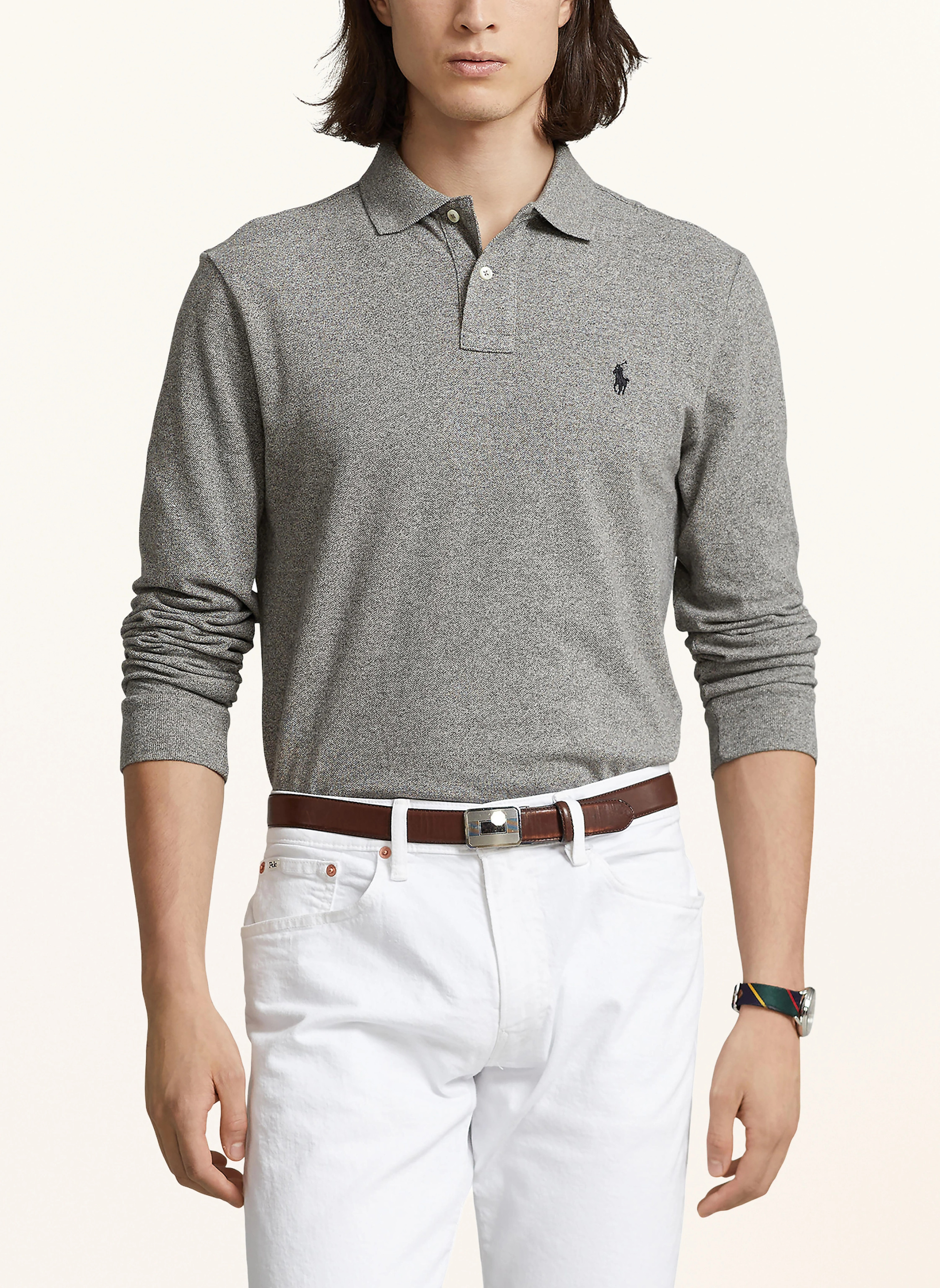 POLO RALPH LAUREN Piqué-Poloshirt Slim Fit – GRAU