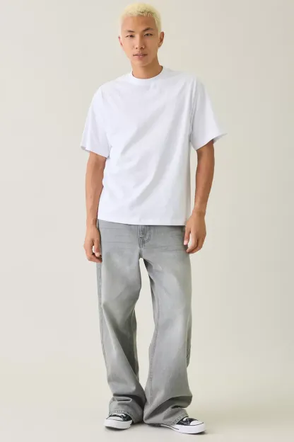Shaka Wear 7.5oz Heavyweight Cropped Tee - White