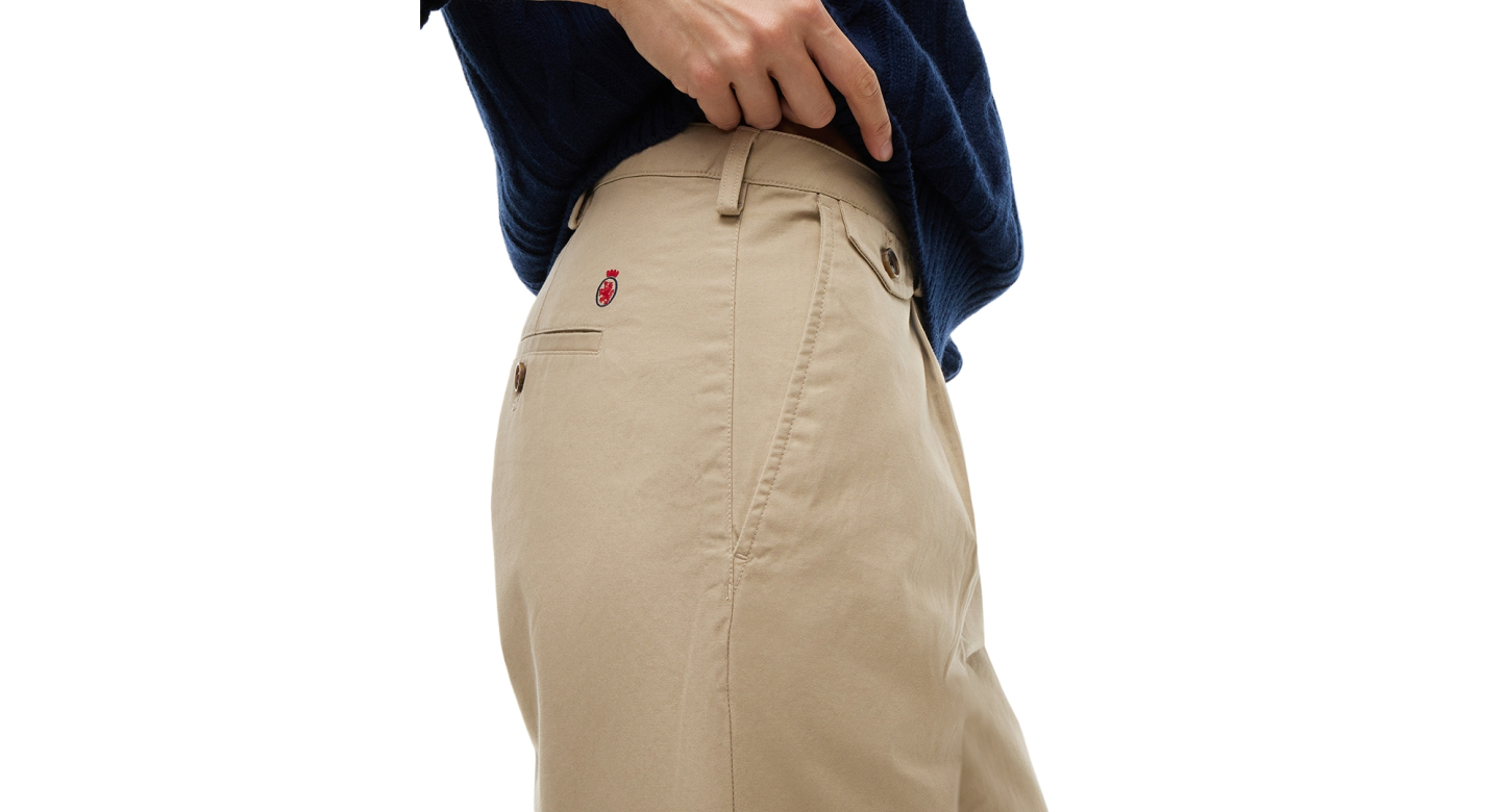 Tommy Hilfiger Women's American Icons Chino High-Rise Straight Pants, Macy's Exclusive - Beige