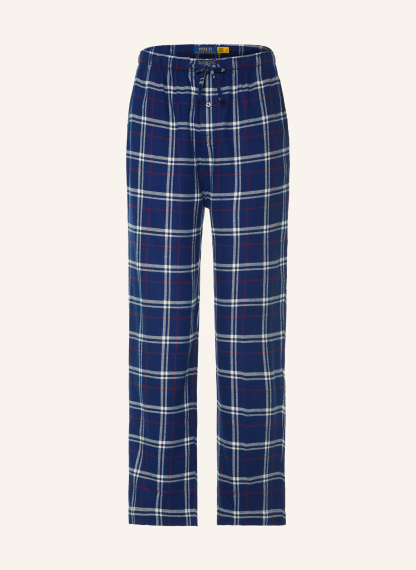 POLO RALPH LAUREN Lounge-Hose aus Flanell – DUNKELBLAU / DUNKELROT / WEISS