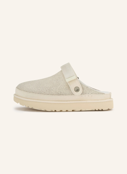 UGG Plateau-Pantoletten GOLDENSTAR CRACKLE – WEISS / SILBER