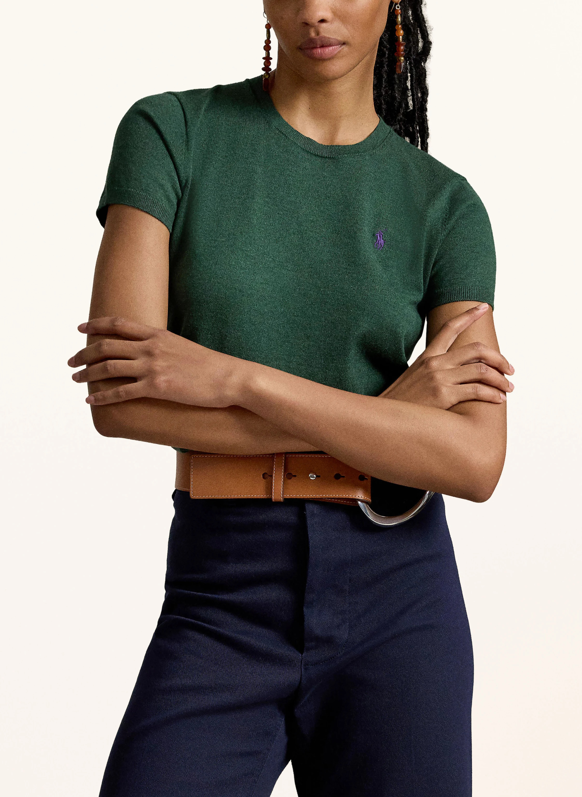 POLO RALPH LAUREN Strickshirt – DUNKELGRÜN