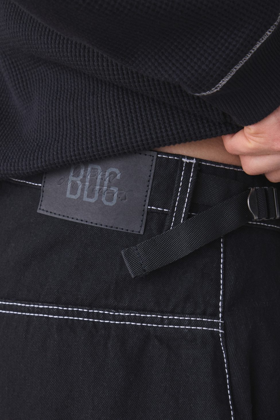 BDG Cocoon Fit Utility Jeans - Shiny Black Rinse