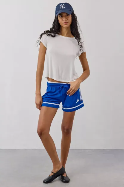 BDG Bowery Marlow Jersey Knit Short Sleeve Baby Tee - White