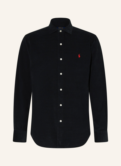 POLO RALPH LAUREN Cordhemd Custom Fit – SCHWARZ