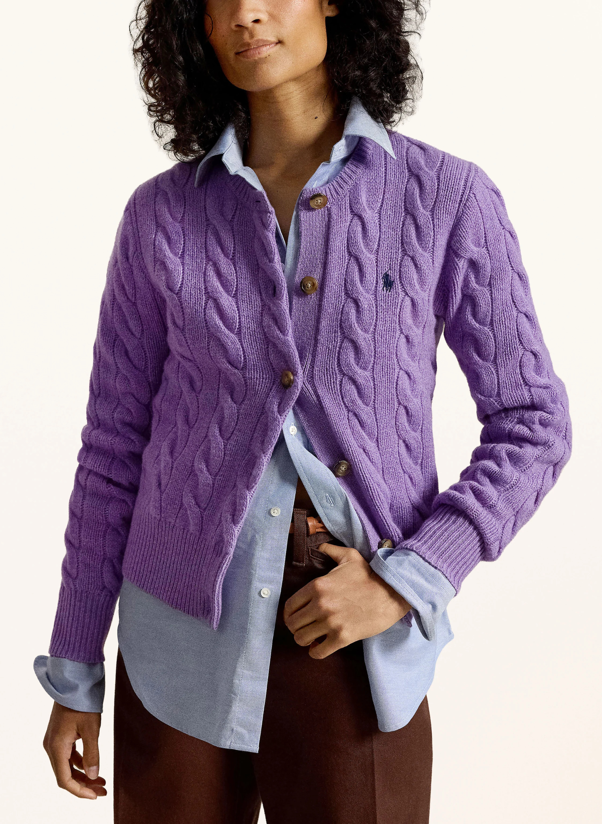 POLO RALPH LAUREN Strickjacke – LILA