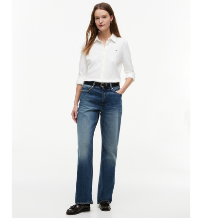 Tommy Hilfiger Women's Relaxed-Fit Straight-Leg Jeans - Cam Mid