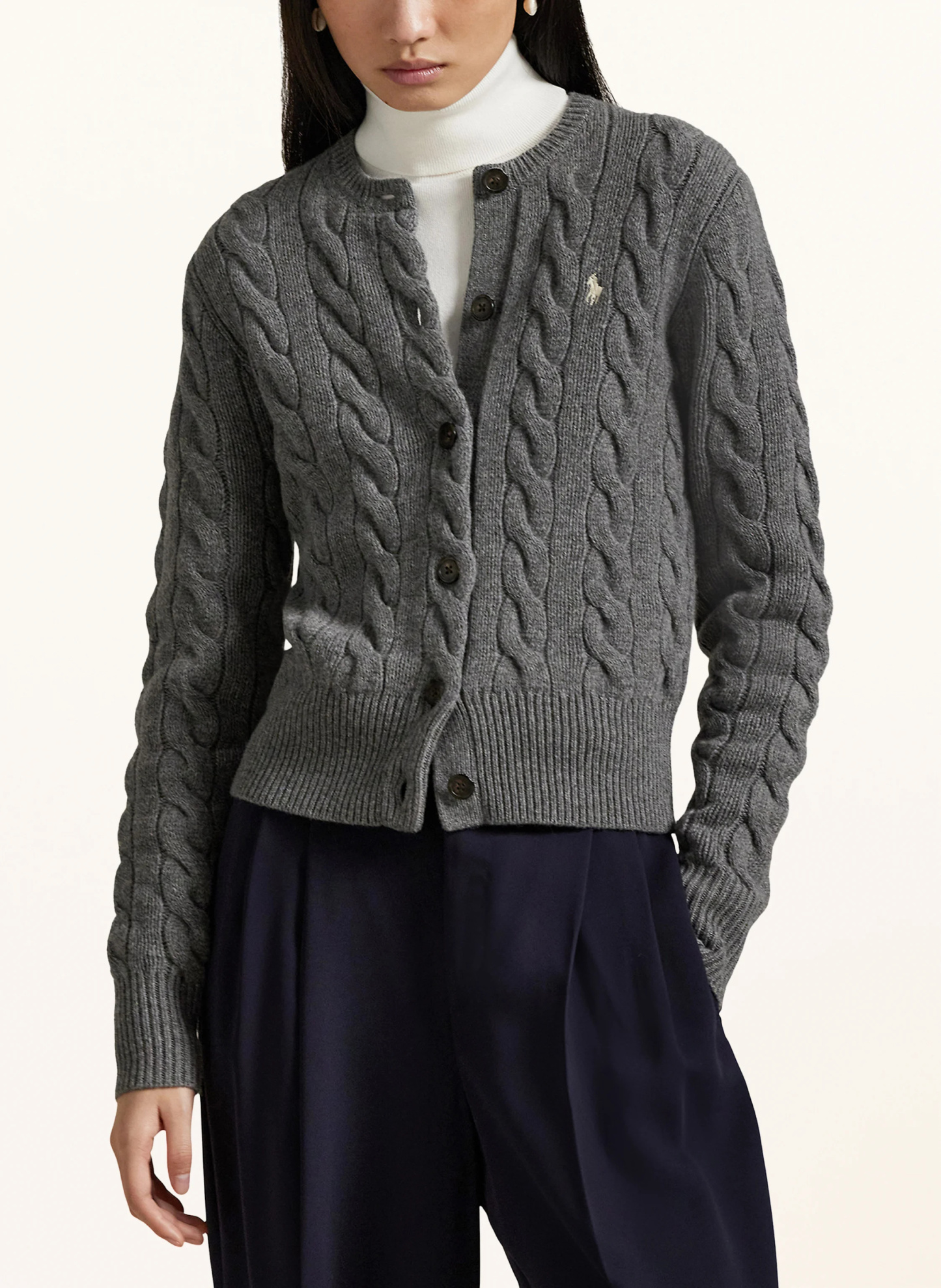 POLO RALPH LAUREN Strickjacke – GRAU